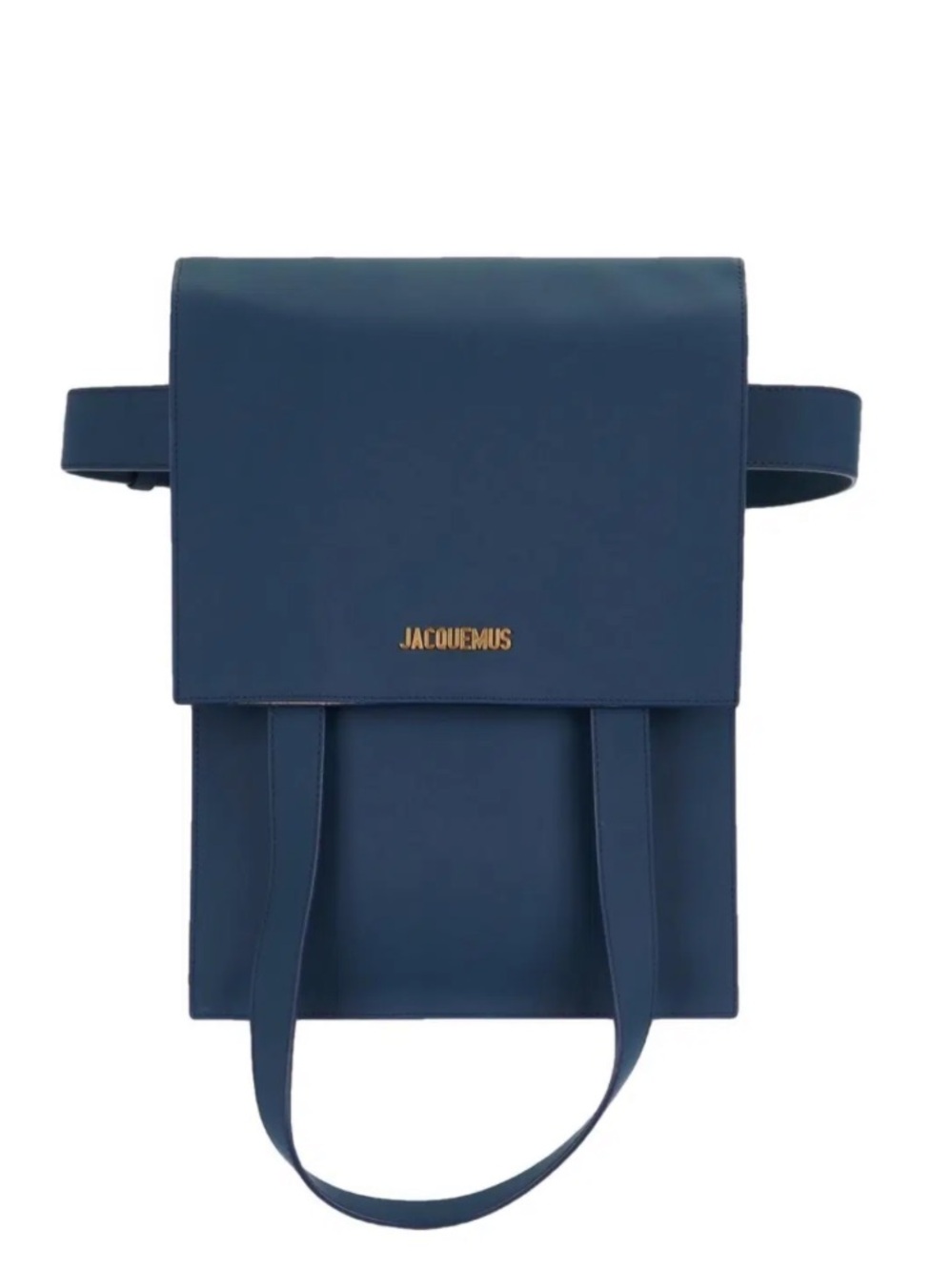 Jacquemus Navy Murano Leather waist bag with Beige Interior